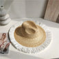 Hepburn Style Wide Brim Straw Sun Hat