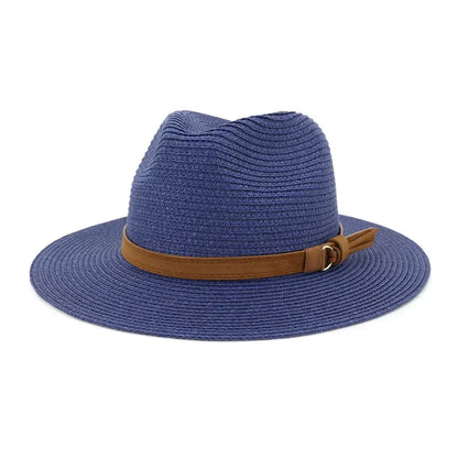 Oversized Panama Jazz Trilby Straw Sun Hat