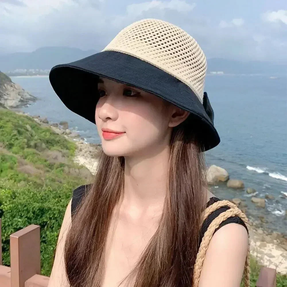 Foldable Wide Brim Bucket Hat | Ponytail Friendly