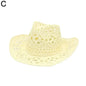Hand-Woven Western Cowboy Straw Hat