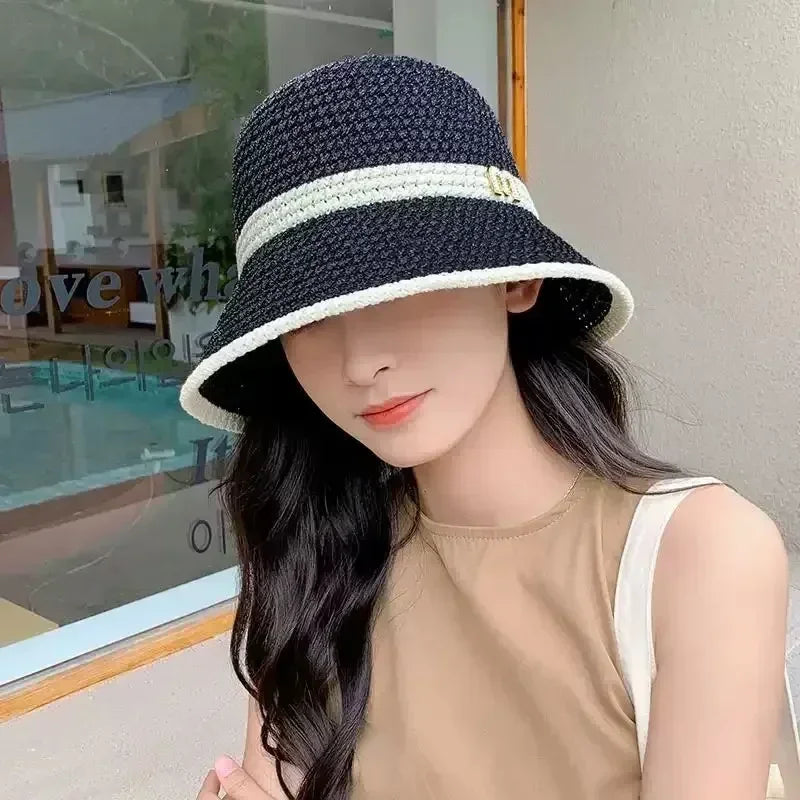 Korean Hollow Knit Crochet Bucket Hat