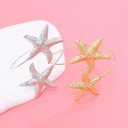 Gold Starfish Cuff Bracelet