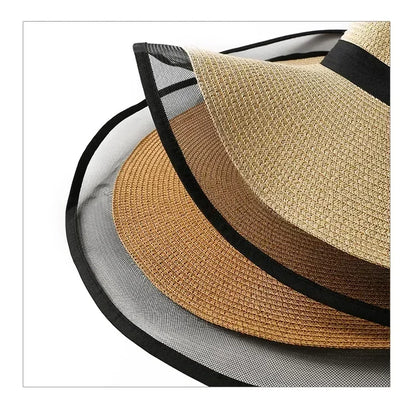 Foldable Wide Brim Straw Bucket Sun Hat