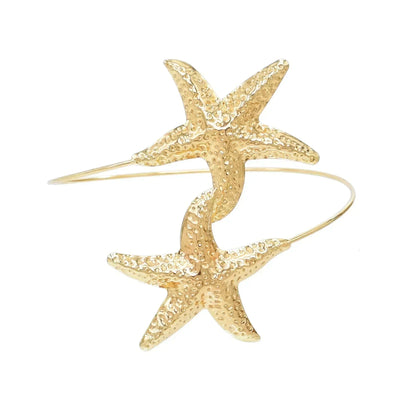 Gold Starfish Cuff Bracelet