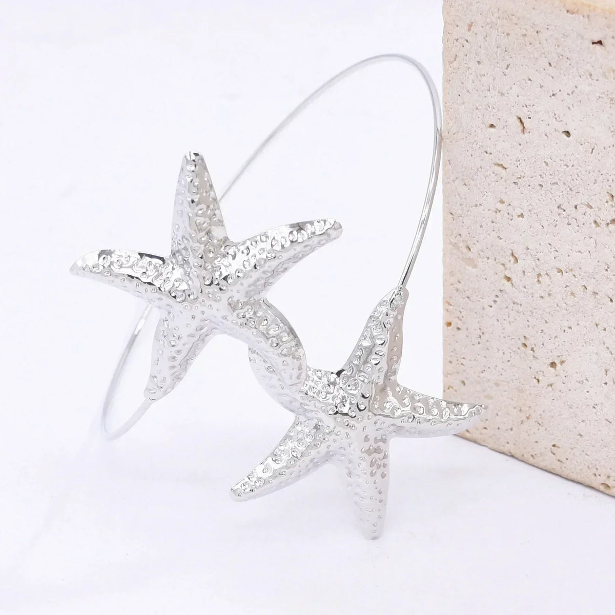 Gold Starfish Cuff Bracelet