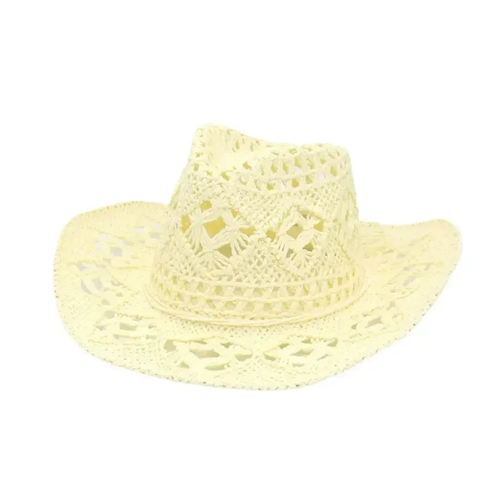 Hand-Woven Western Cowboy Straw Hat