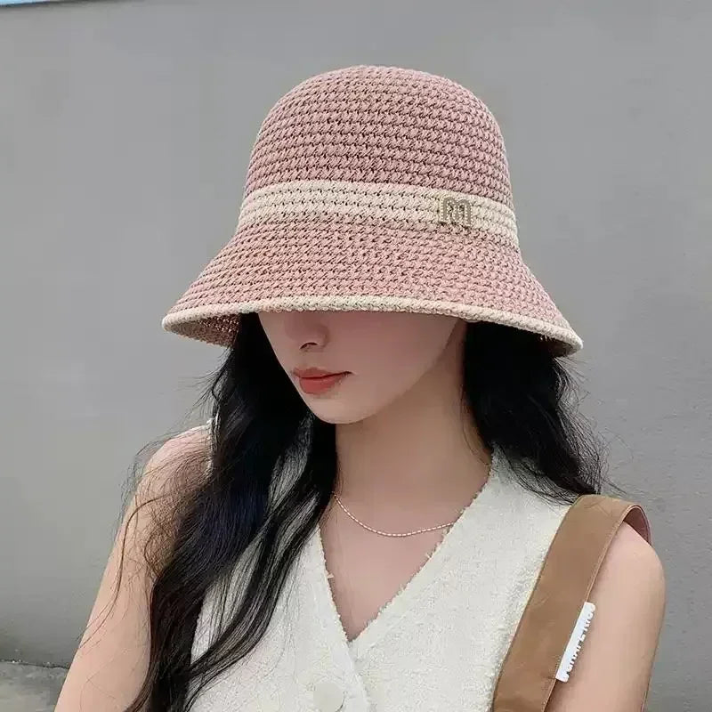 Korean Hollow Knit Crochet Bucket Hat