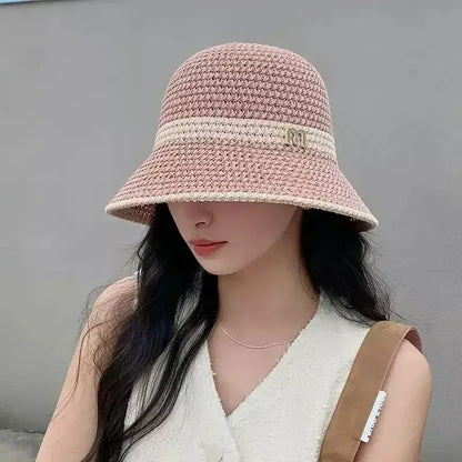 Korean Hollow Knit Crochet Bucket Hat