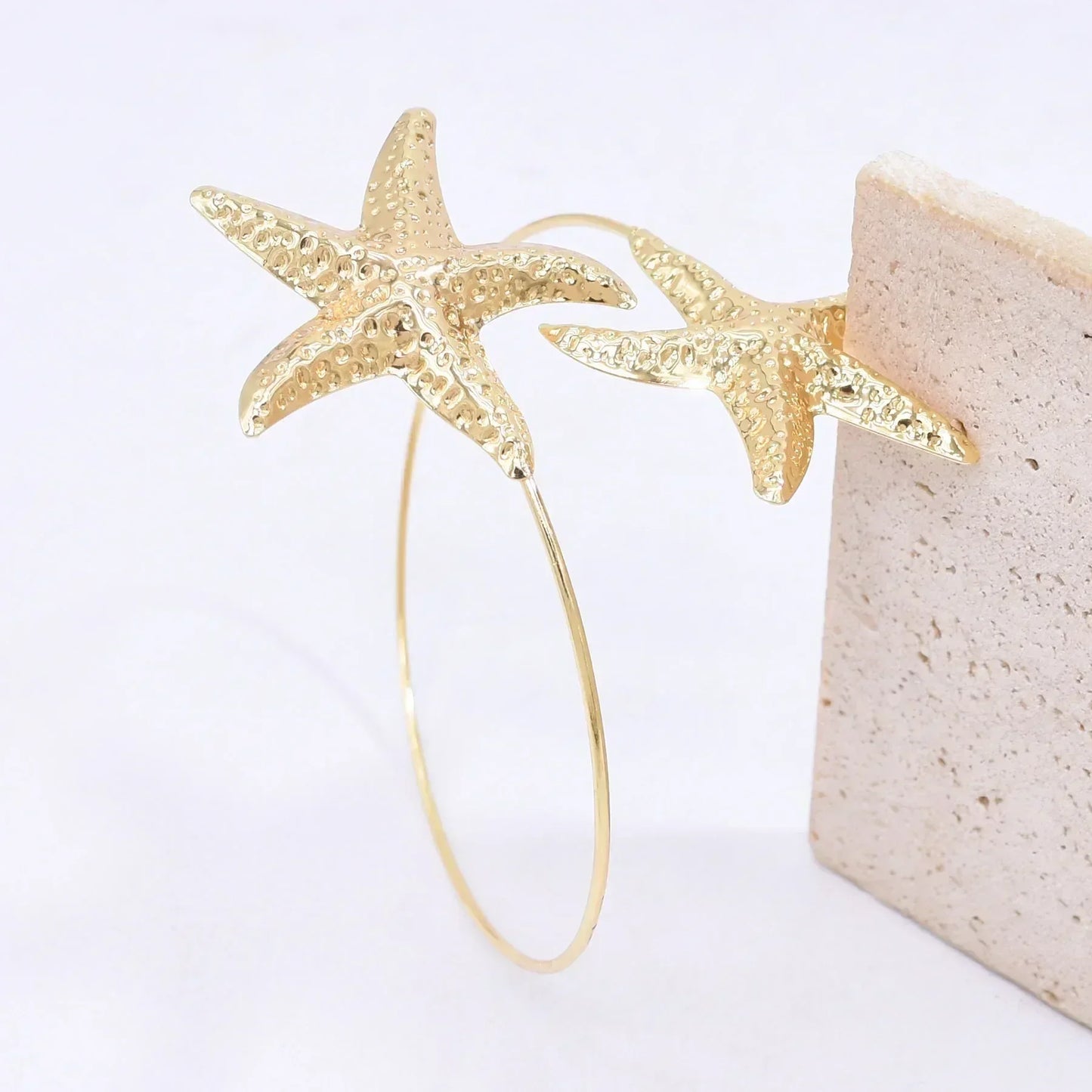 Gold Starfish Cuff Bracelet