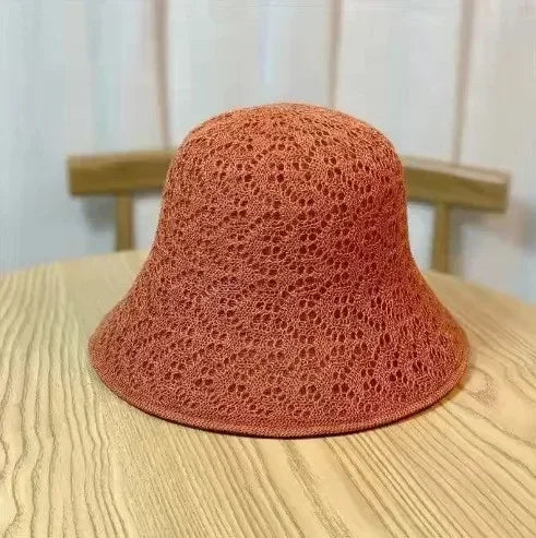 Korean Hollow Knit Crochet Bucket Hat