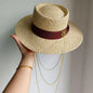 Hepburn Style Wide Brim Straw Sun Hat