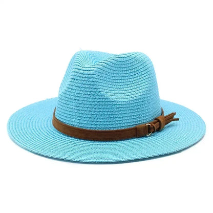 Oversized Panama Jazz Trilby Straw Sun Hat