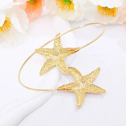 Gold Starfish Cuff Bracelet
