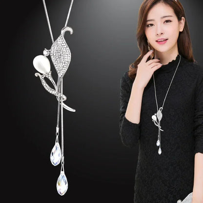 Gray Crystal Choker Necklace