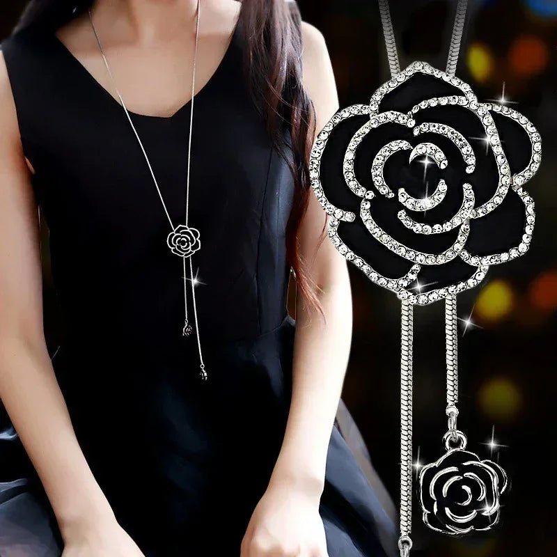 Gray Crystal Choker Necklace