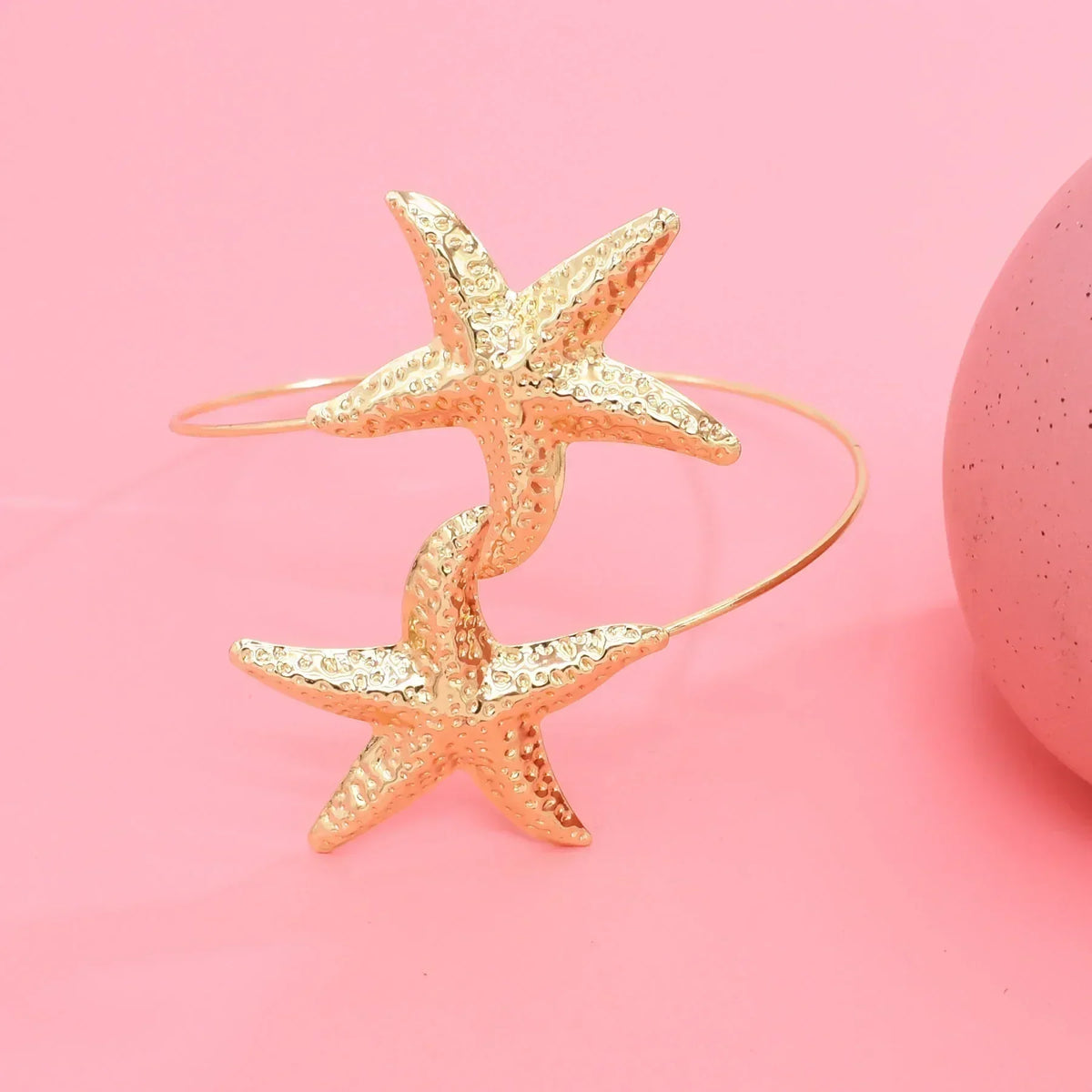Gold Starfish Cuff Bracelet