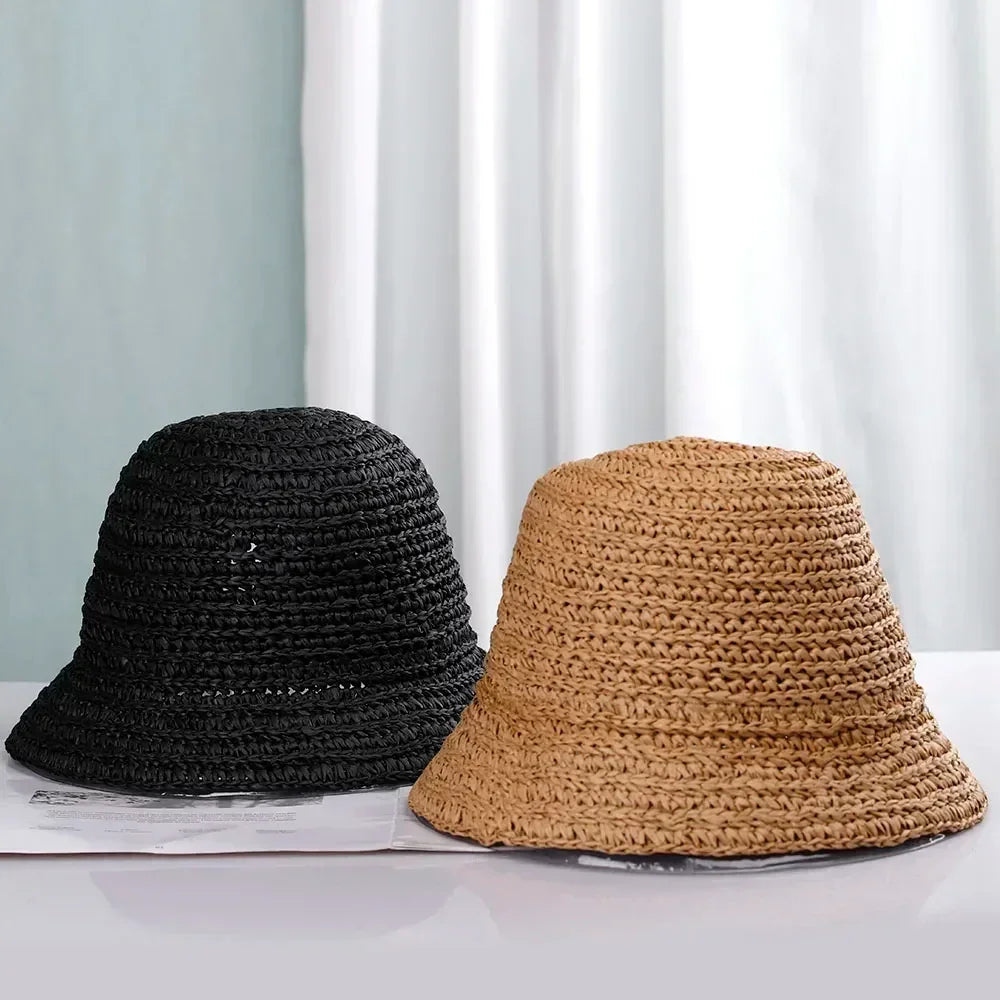 Straw Bucket Sun Hat | UV Protection