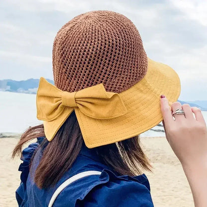 Foldable Wide Brim Bucket Hat | Ponytail Friendly
