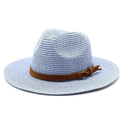 Oversized Panama Jazz Trilby Straw Sun Hat