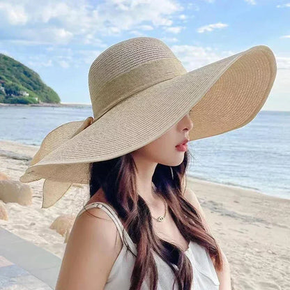 Wide Brim UV Protection Foldable Straw Hat
