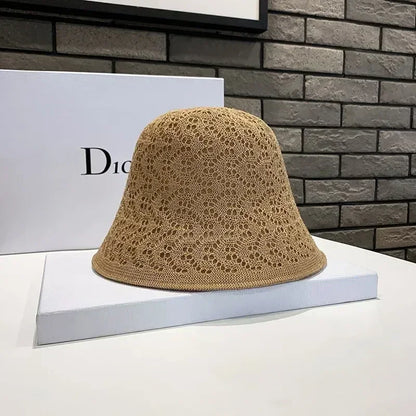 Korean Hollow Knit Crochet Bucket Hat