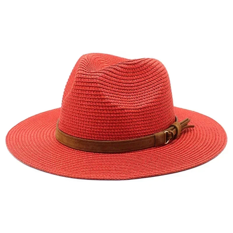 Oversized Panama Jazz Trilby Straw Sun Hat