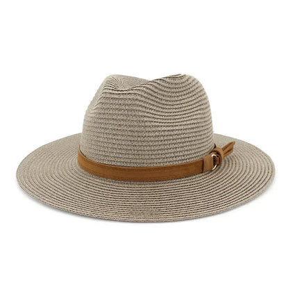 Oversized Panama Jazz Trilby Straw Sun Hat