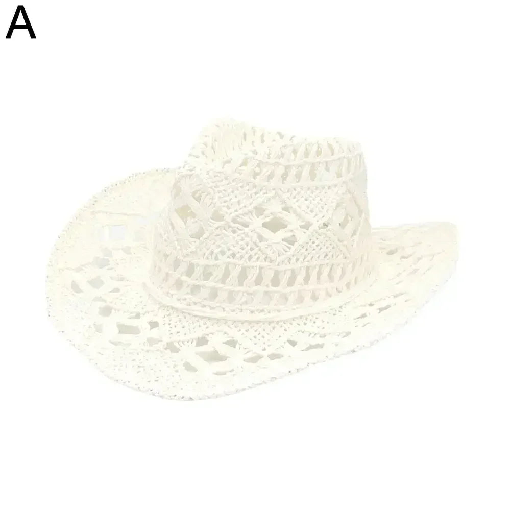 Hand-Woven Western Cowboy Straw Hat