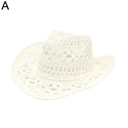 Hand-Woven Western Cowboy Straw Hat