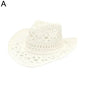 Hand-Woven Western Cowboy Straw Hat