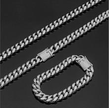 Silver 12MM Cuban & Tennis Chain Bundle Set (4 Pieces)