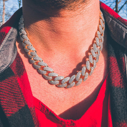 18MM CZ Cuban Link Chain | Gold Plated | 18"-24"