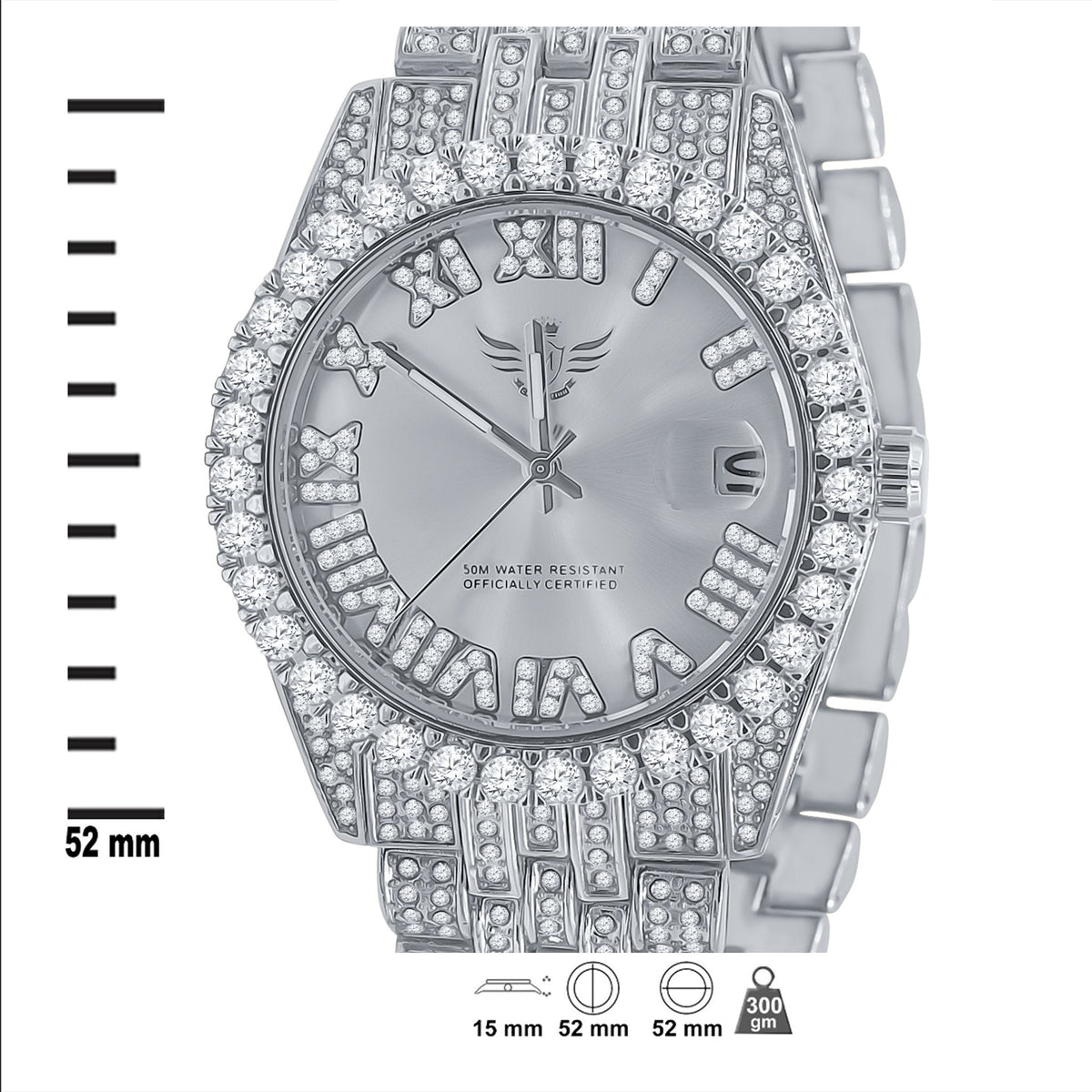 Bling Master CZ Stone Watch & Bracelet Set
