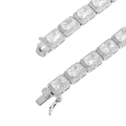 6MM Square CZ Tennis Chain | Gold & Silver Plated | 20"-22"