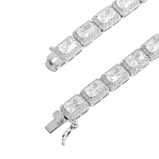 6MM Square CZ Tennis Chain | Gold & Silver Plated | 20"-22"