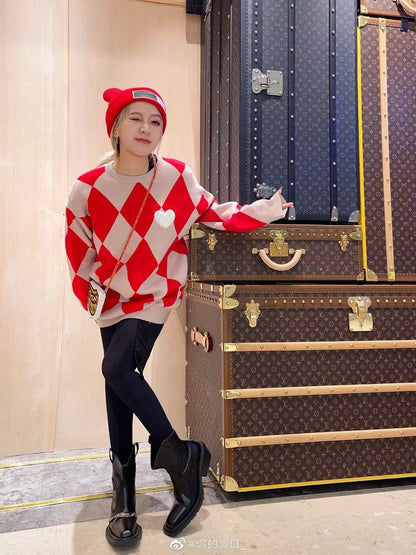 Double Pompom Knit Beanie Hat for Women