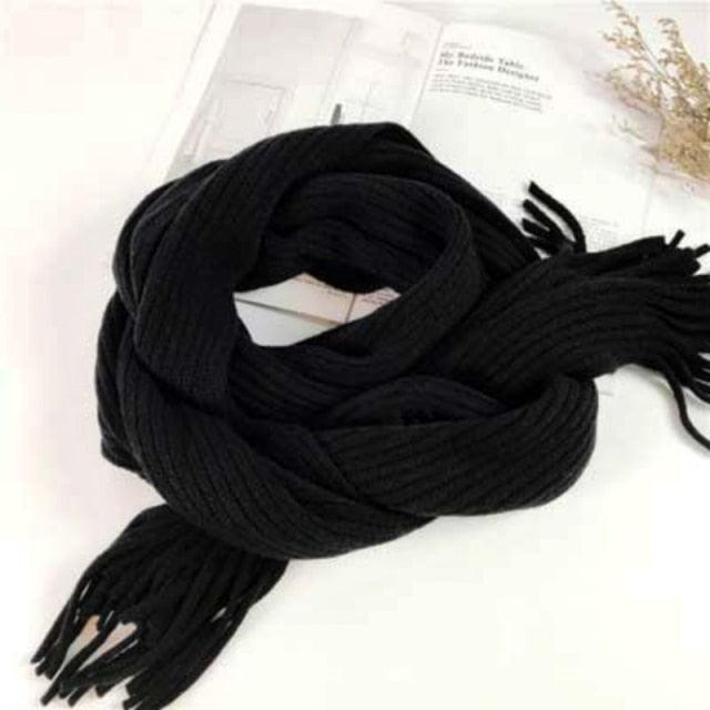 Wool Tassel Striped Shawl Scarf