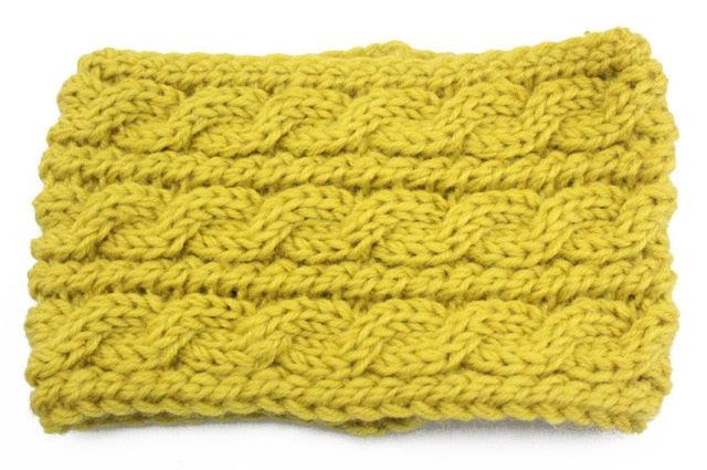 Knit Crochet Ear Warmer Headband